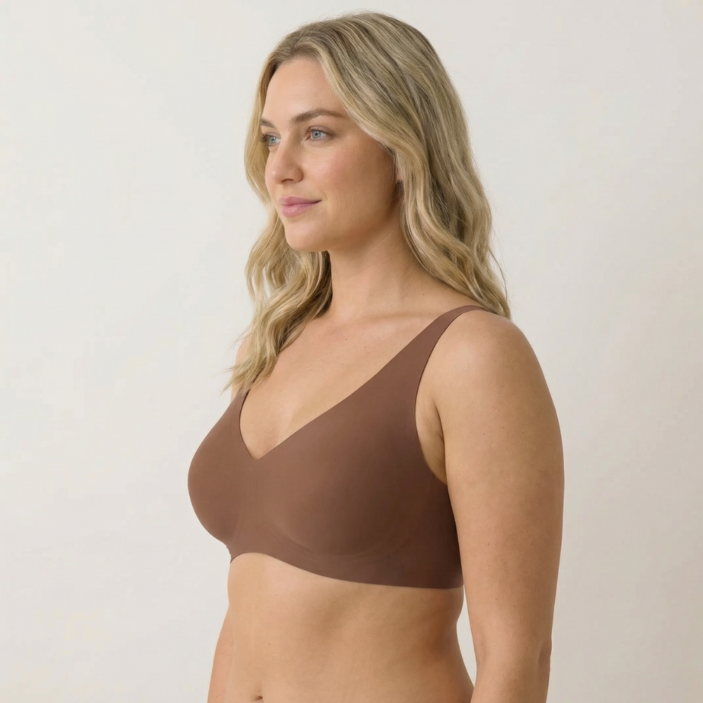 Seamless Deep V Push-Up Wireless Bra