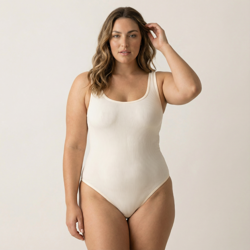 Ribbed Snatched Shapewear Bodysuit