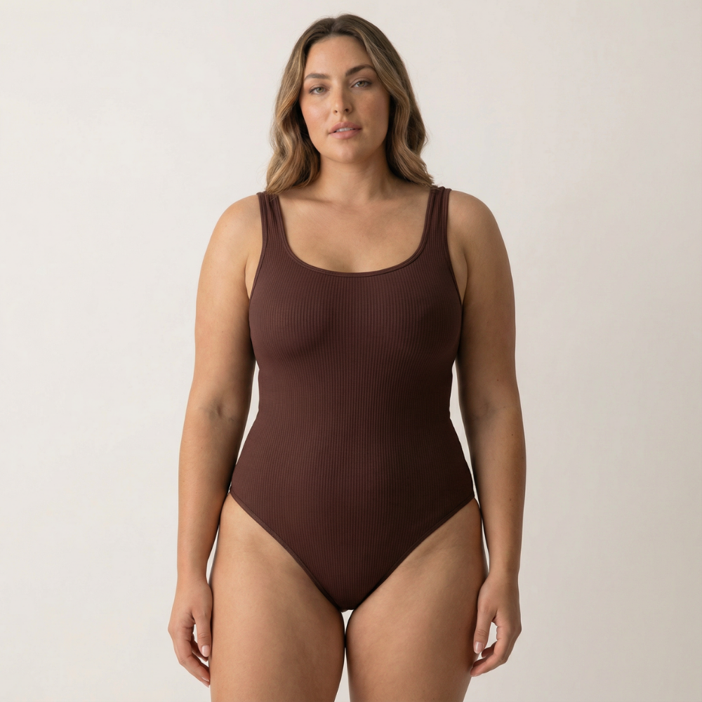Ribbed Snatched Shapewear Bodysuit
