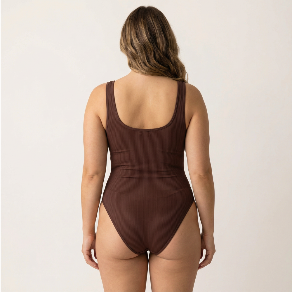 Ribbed Snatched Shapewear Bodysuit