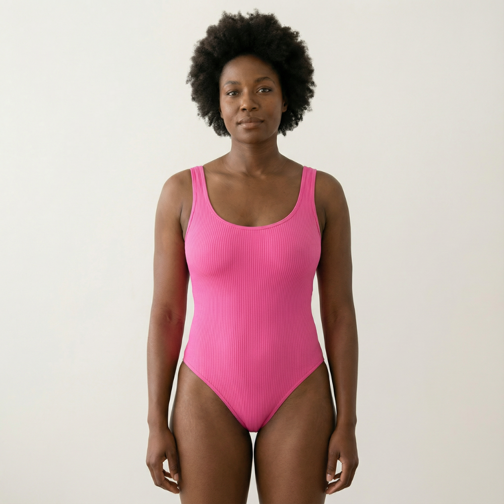 Ribbed Snatched Shapewear Bodysuit